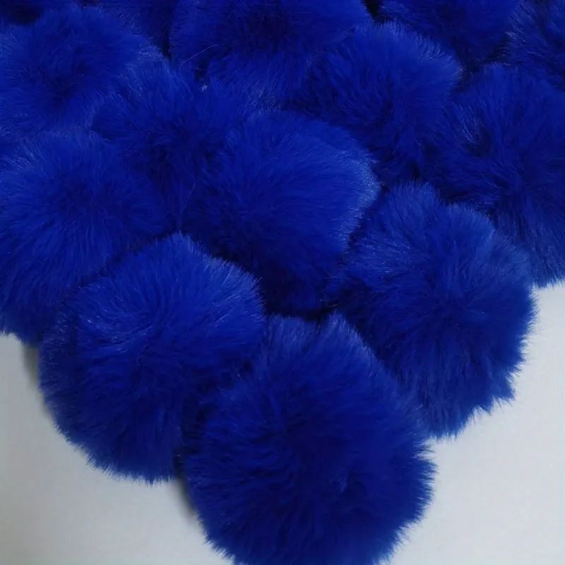 5pcs Faux Fur Pom Pom Balls Key Chains Scarves Gloves