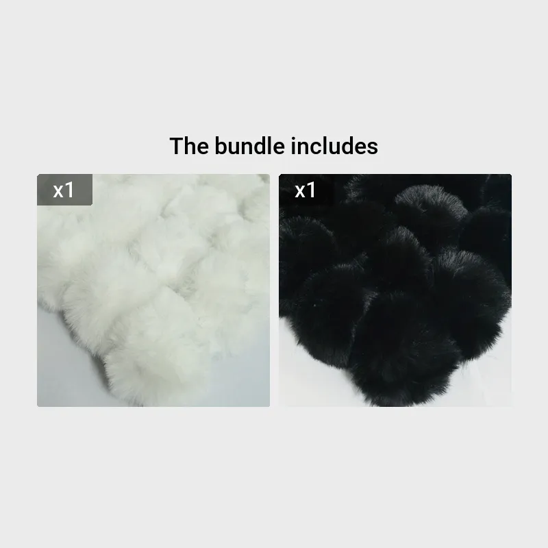 5pcs Faux Fur Pom Pom Balls Key Chains Scarves Gloves