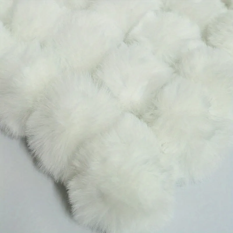 5pcs Faux Fur Pom Pom Balls Key Chains Scarves Gloves