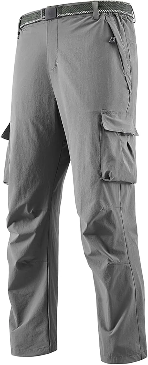 ADHOWBEW Mens Tactical Pants Stretch Construction Work Big and Tall Waterproof Pockets Joggers