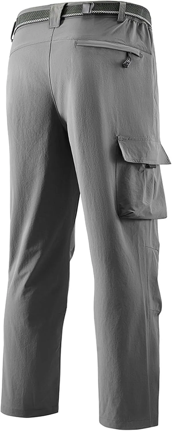 ADHOWBEW Mens Tactical Pants Stretch Construction Work Big and Tall Waterproof Pockets Joggers