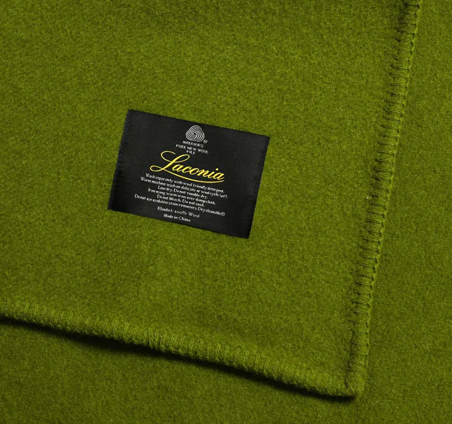 Australian Wool Blanket Range Moss Green