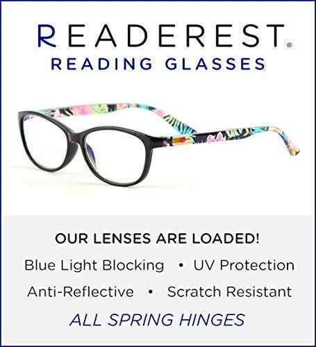 Blue-Light-Blocking-Reading-Glasses-Tropical-2-00-Magnification-Computer-Glasses