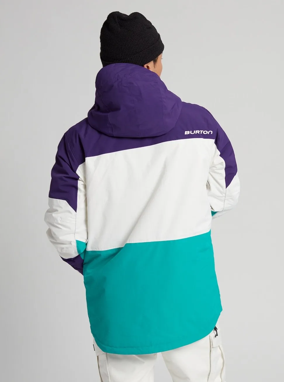 Burton Breach Mens Jacket Parachute Purple / Stout White / Dynasty Green