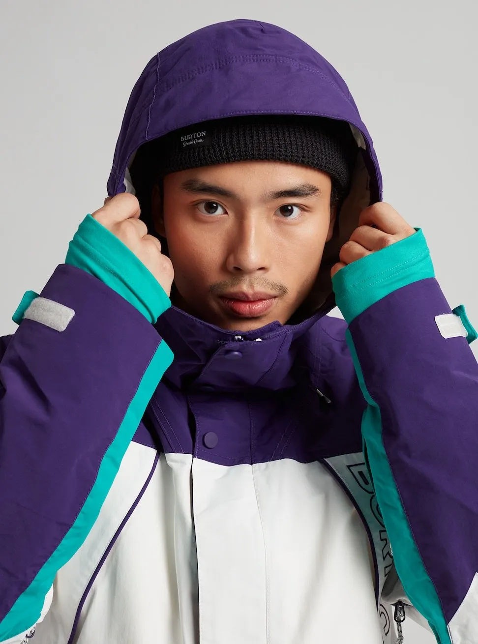 Burton Breach Mens Jacket Parachute Purple / Stout White / Dynasty Green