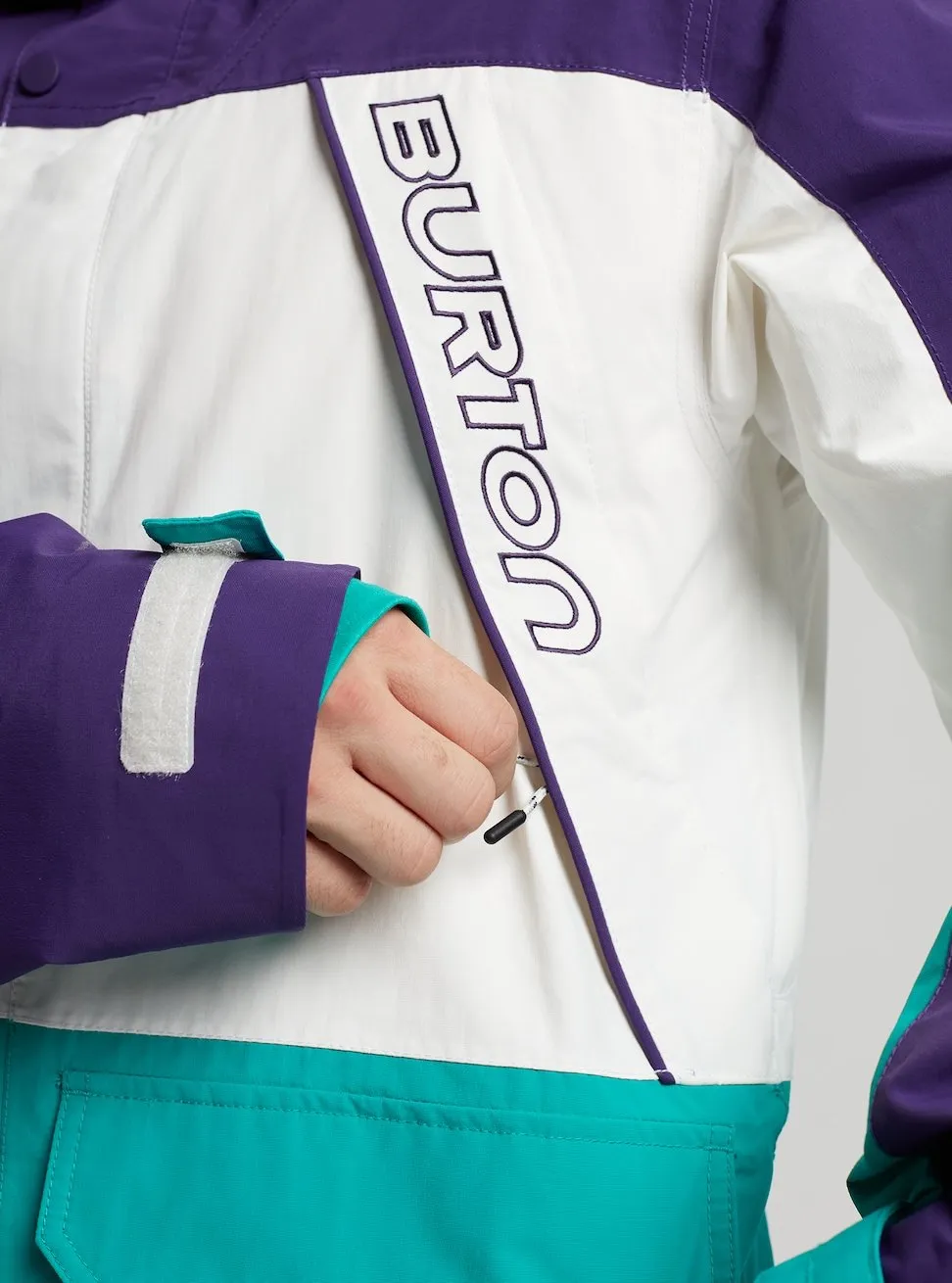 Burton Breach Mens Jacket Parachute Purple / Stout White / Dynasty Green