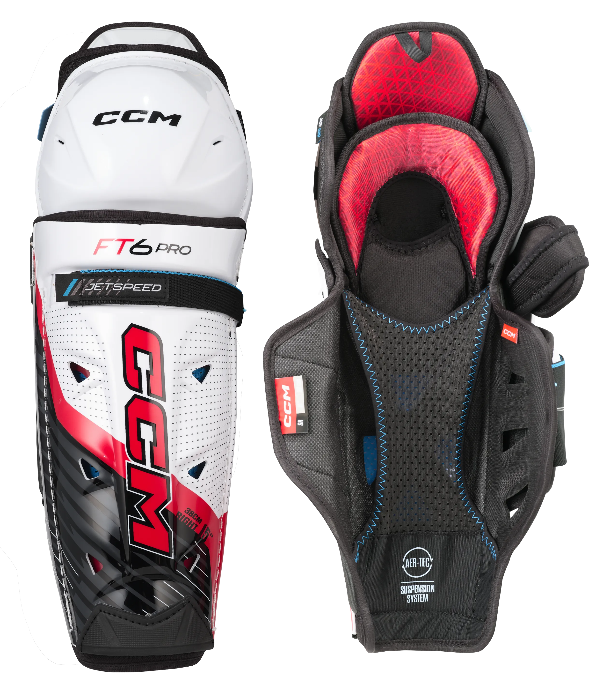 CCM JetSpeed FT6 Pro Senior Shin Guards