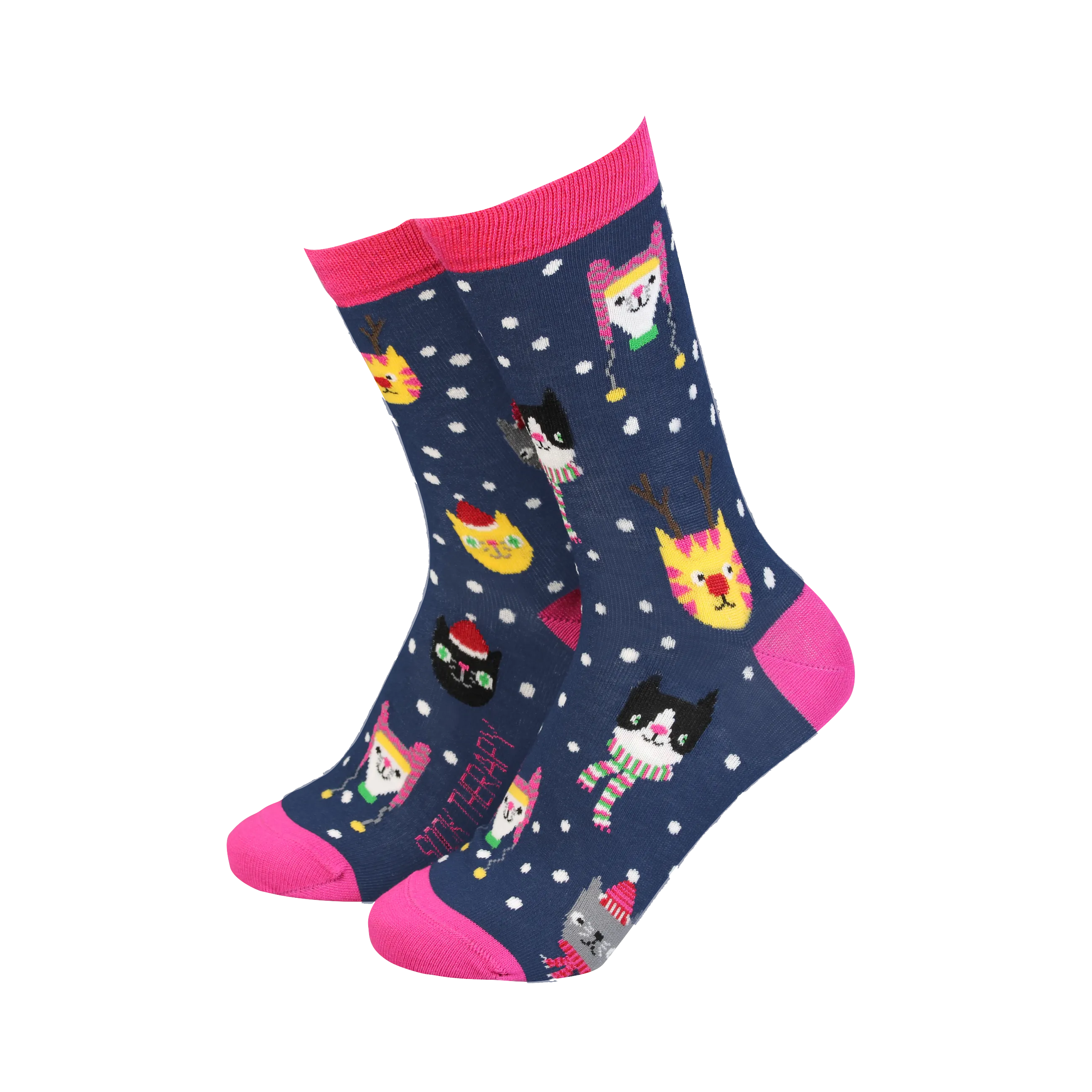 'Christmas Cats with Hats' Women's Socks