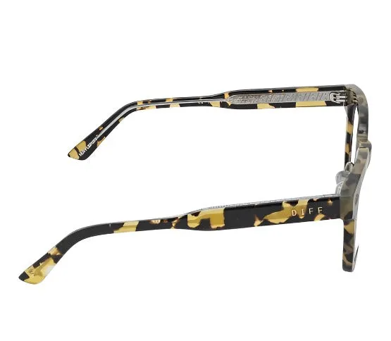 DIFF Charitable Eyewear Hufflepuff - Butterbeer Tortoise Blue Light Technology - Non-Polarized Sunglasses