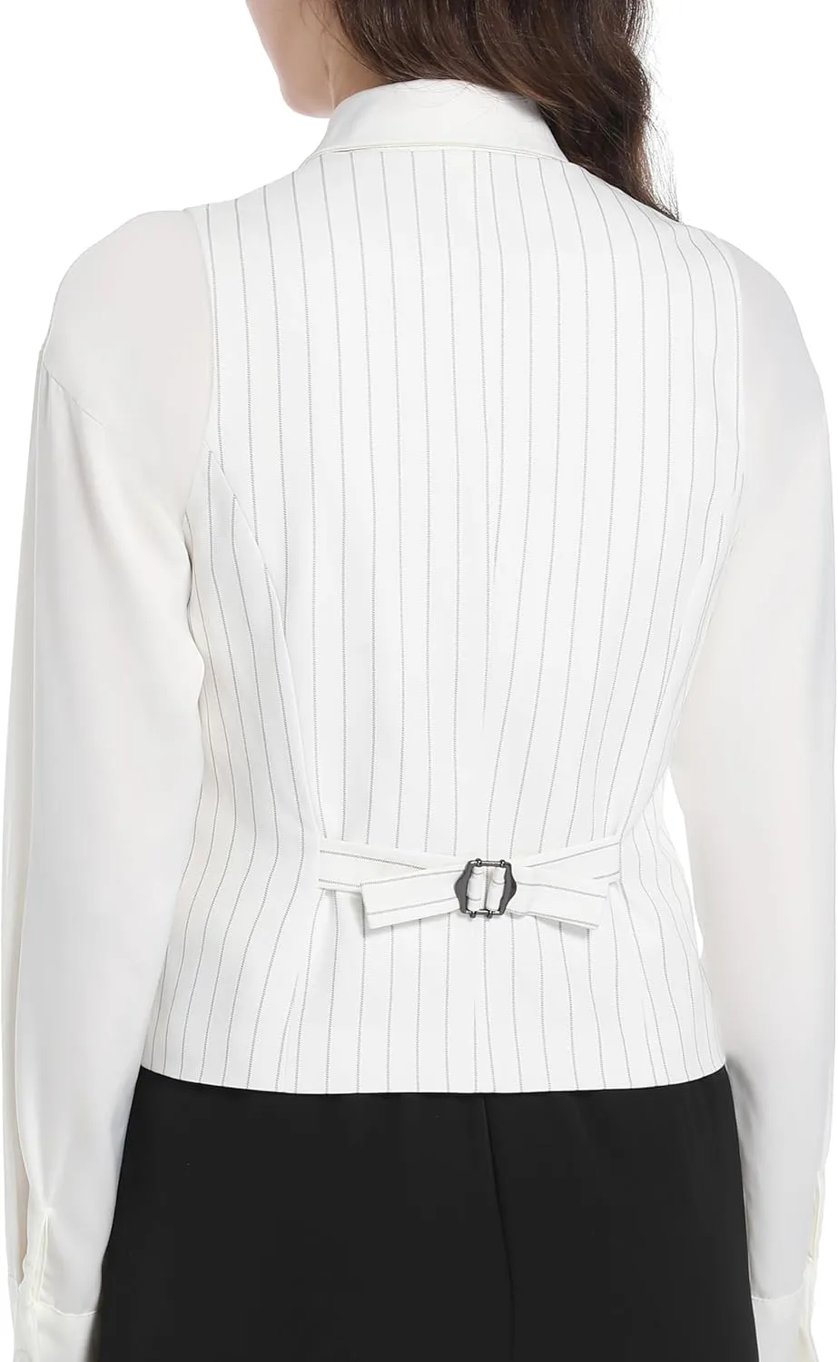 Foucome Women's Formal Regular Fitted Business Dress Suits Button Down Vest Waistcoat