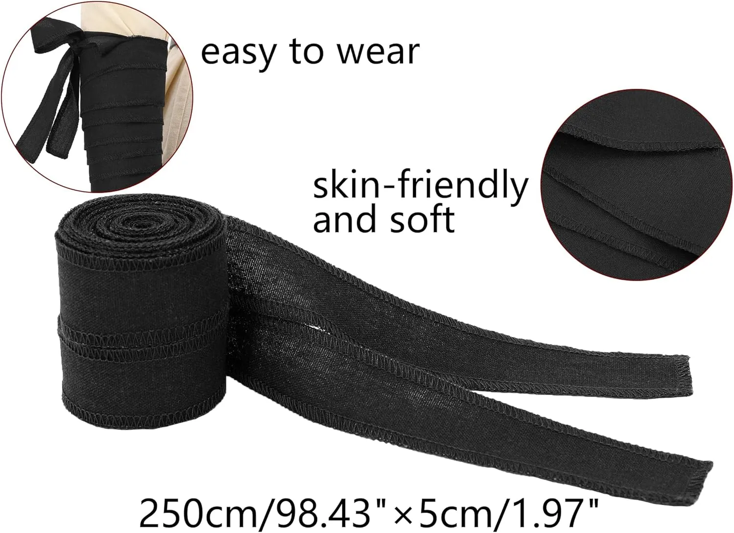 FURPHI Renaissance Arm Wraps Medieval Linen Bracers Vintage Arm Guards Halloween Costume Accessories