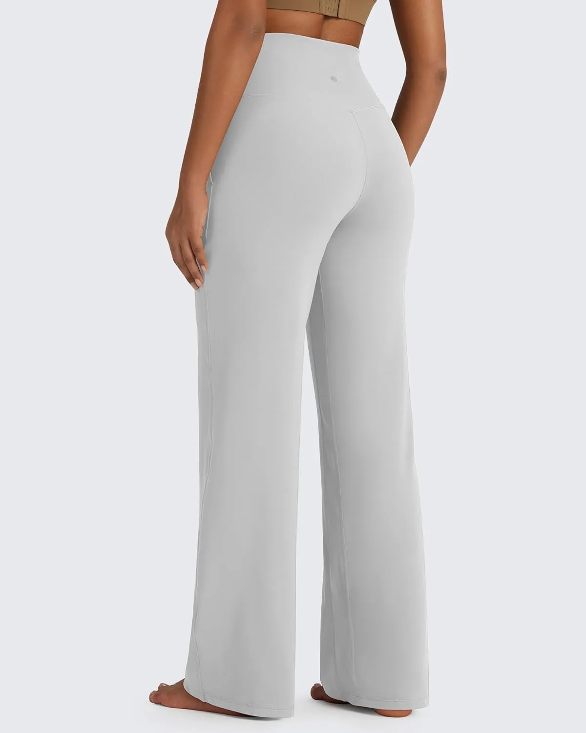 G4Free BareFeel Yoga Pants Women Wide Leg Pants with Pockets High Waisted Comfortable Soft Casual Pants 29"/31"/33"