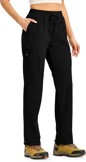 Gopune Women's Hiking Cargo Pants Lightweight Quick Dry Water Resistant Camping Work Travel Pants