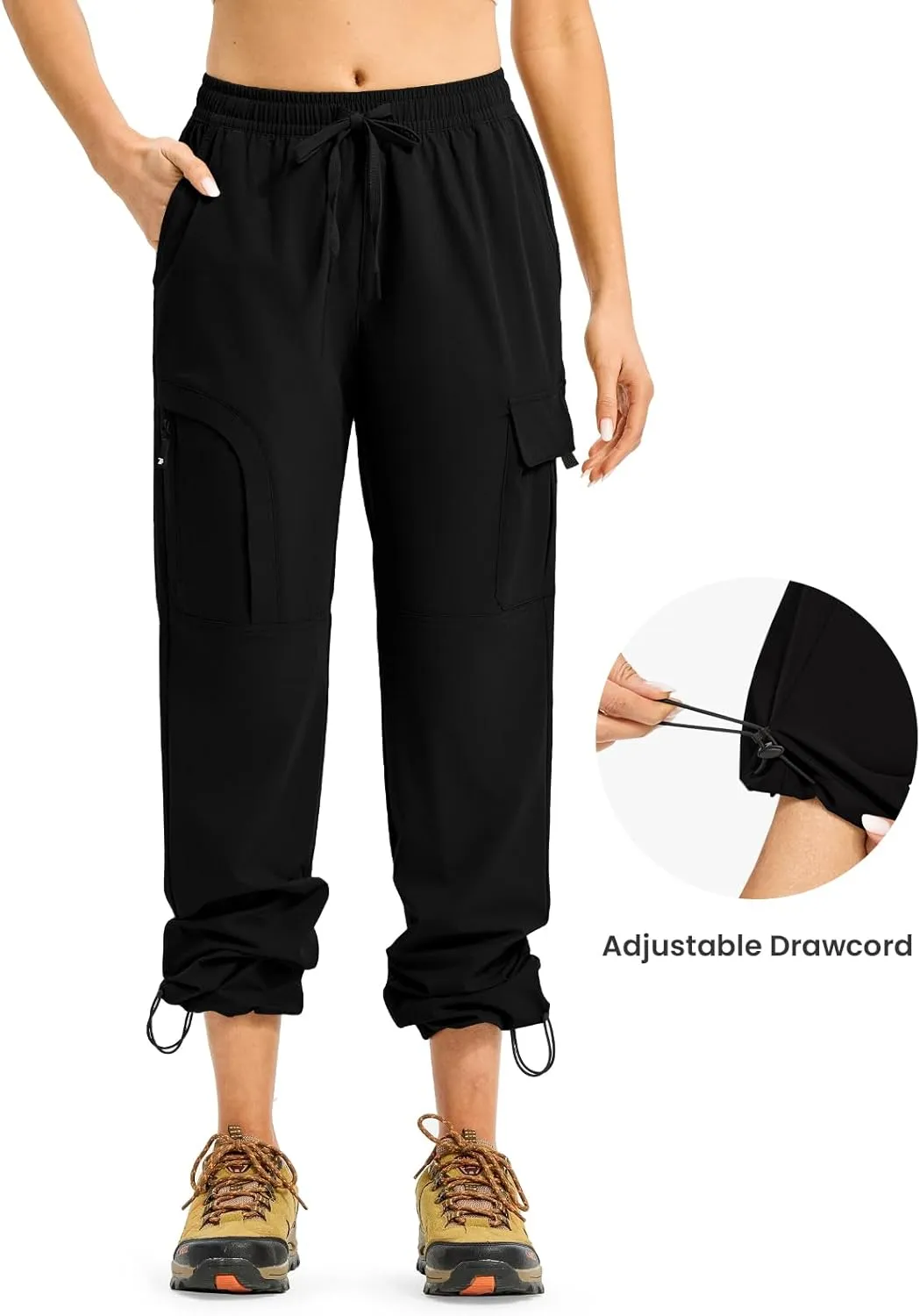 Gopune Women's Hiking Cargo Pants Lightweight Quick Dry Water Resistant Camping Work Travel Pants