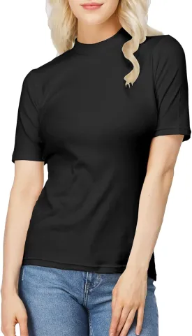 H2H Womens Casual Turtleneck Tops Lightweight Long Sleeve Soft Thermal Shirts Active Sweater