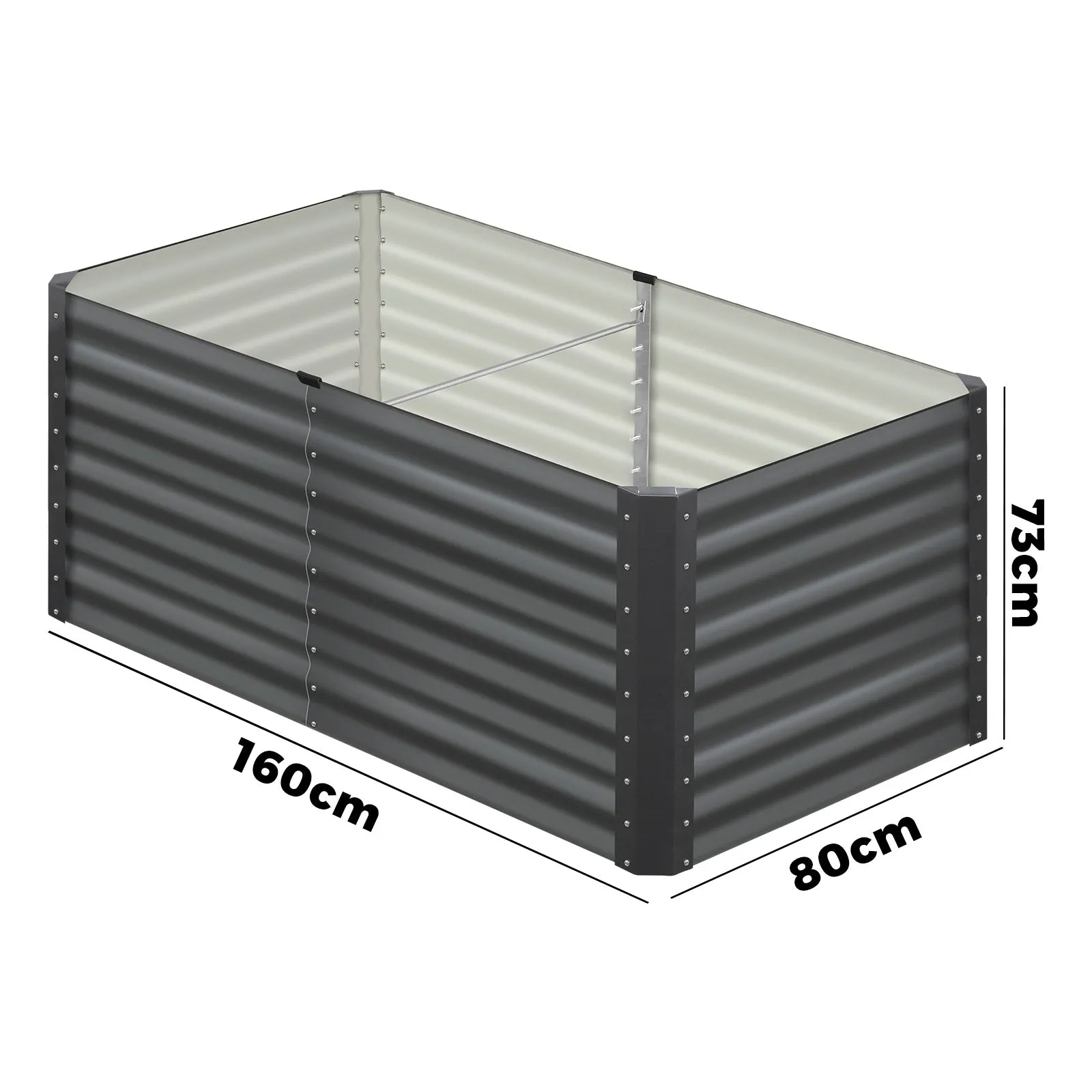 Livsip Raised Garden Bed Kit Instant Planter Galvanised Steel 320x80x73CM