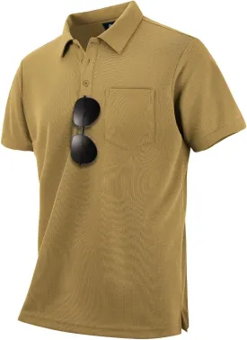 LLdress Men's Polo Golf Shirt Short Sleeve T-Shirts Pique Collared Shirts with Pocket