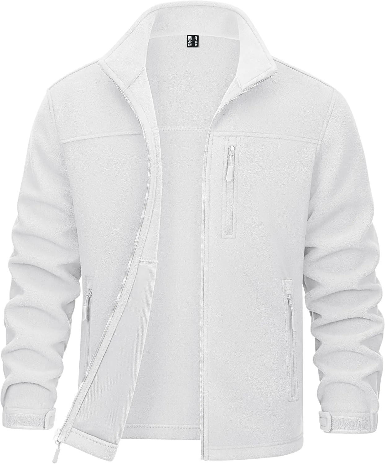 MAGCOMSEN Men's Winter Zip Up Polar Fleece Jacket Athletic Tactical Hiking Outdoor Jackets with 3 Pockets