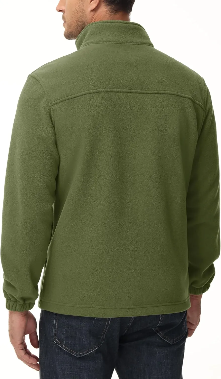 MAGCOMSEN Men's Winter Zip Up Polar Fleece Jacket Athletic Tactical Hiking Outdoor Jackets with 3 Pockets