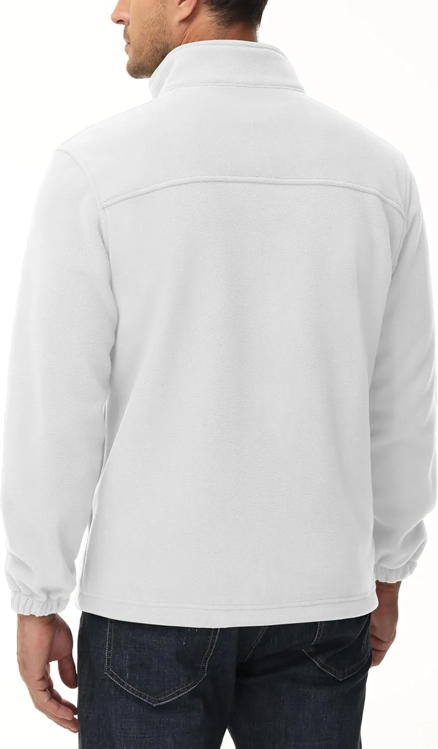 MAGCOMSEN Men's Winter Zip Up Polar Fleece Jacket Athletic Tactical Hiking Outdoor Jackets with 3 Pockets