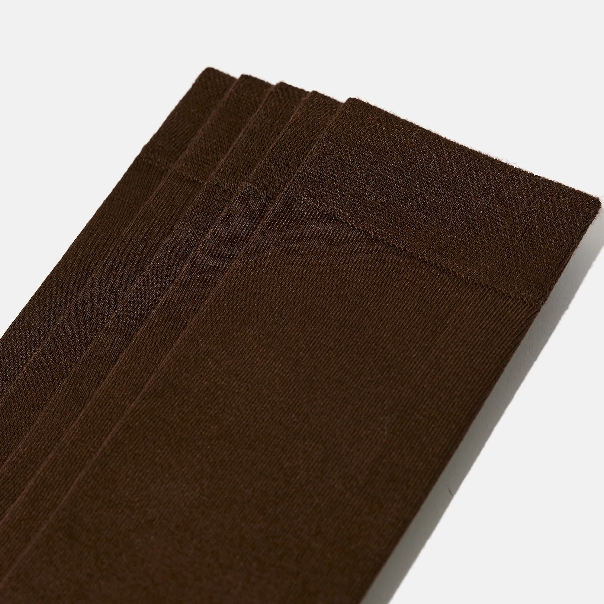 Men's Bamboo Dress Socks - Solid Pack of 1/3/5 Pairs Dark Brown