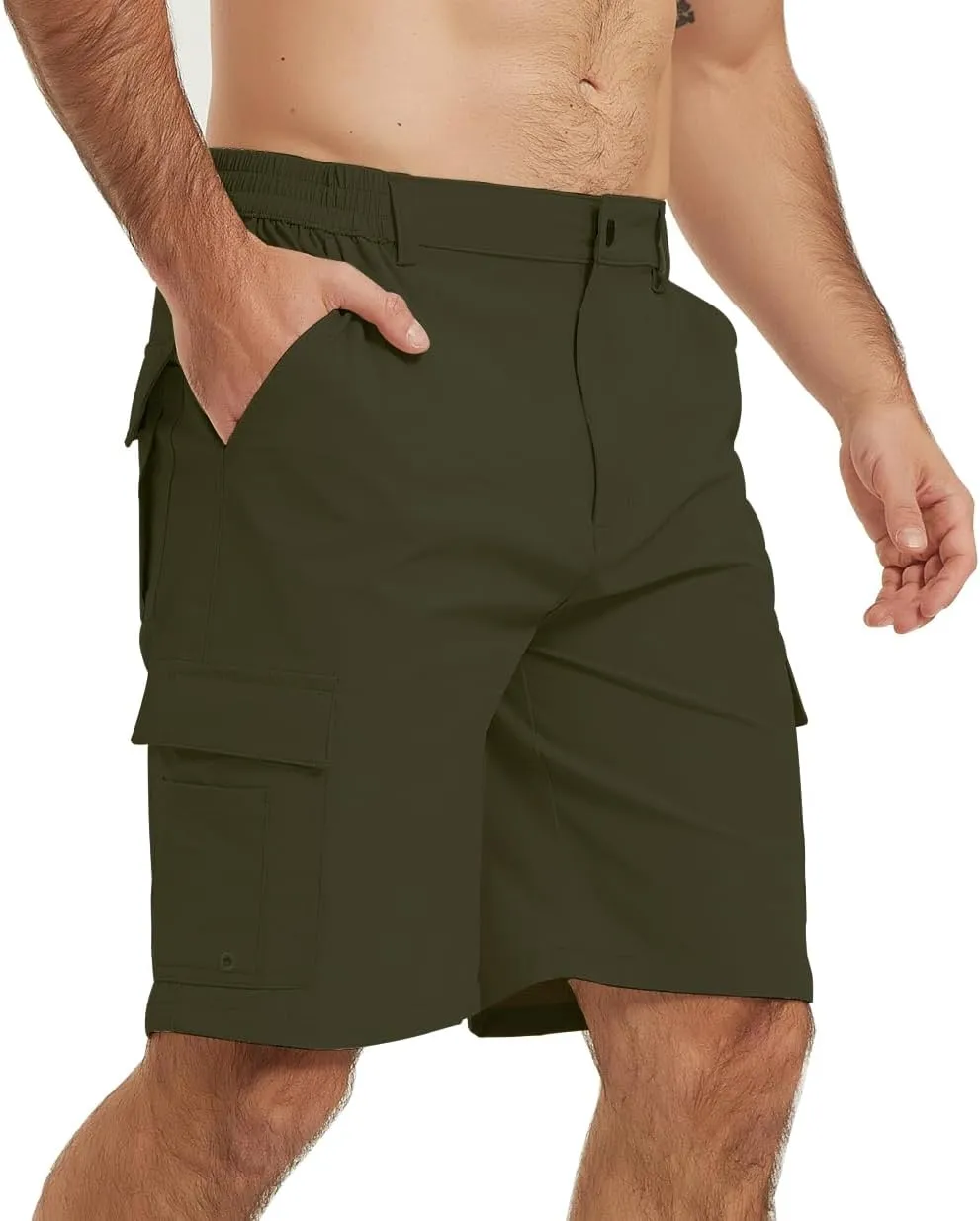Men's Cargo Work Hiking Shorts Lightweight Quick Dry Waterproof Outdoor Golf Shorts for Men Fishing Travel Camping