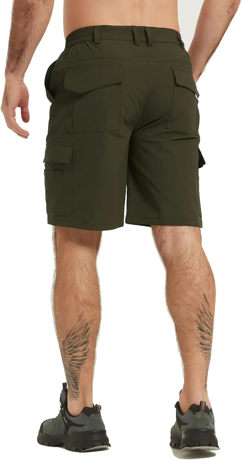 Men's Cargo Work Hiking Shorts Lightweight Quick Dry Waterproof Outdoor Golf Shorts for Men Fishing Travel Camping