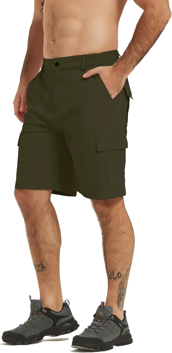 Men's Cargo Work Hiking Shorts Lightweight Quick Dry Waterproof Outdoor Golf Shorts for Men Fishing Travel Camping