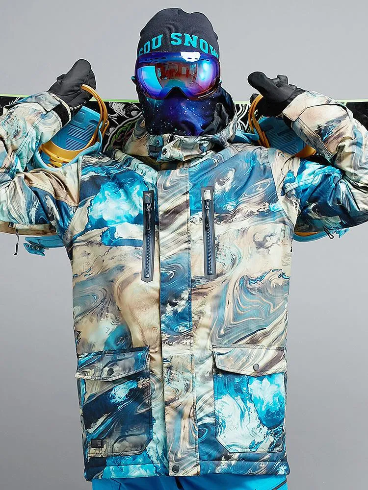 Men's Snowboard Jacket Colorful High Windproof Waterproof Winter Ski Jackets