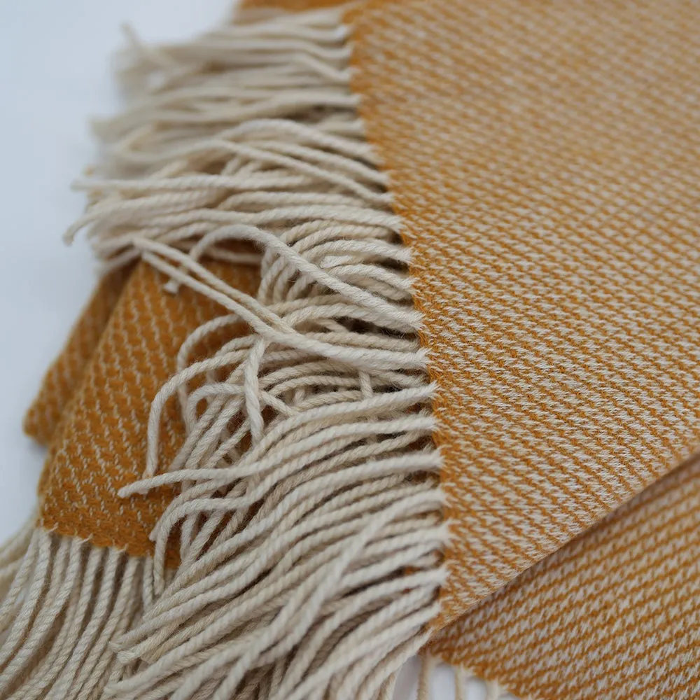 Merino Honeycomb Throw (Mustard)