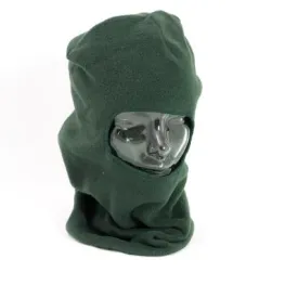 Open Face Balaclava in Poly / Fleece. New. Forest Green.