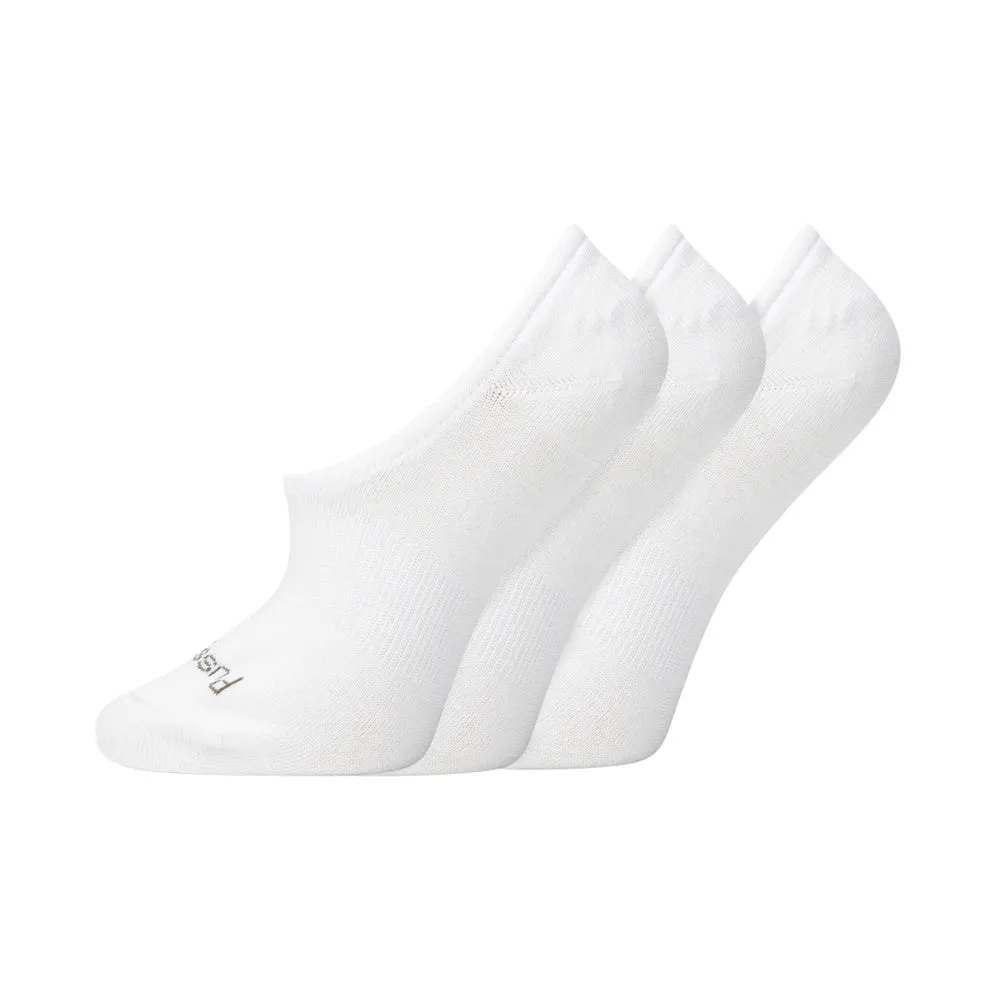 Pussyfoot Women's Bamboo Invisible - 3 pack (White)