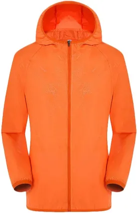 Rain Jacket Mens Waterproof with Hood Packable Lightweight Sun Protection Windbreaker Outdoor Cycling Rain Coats