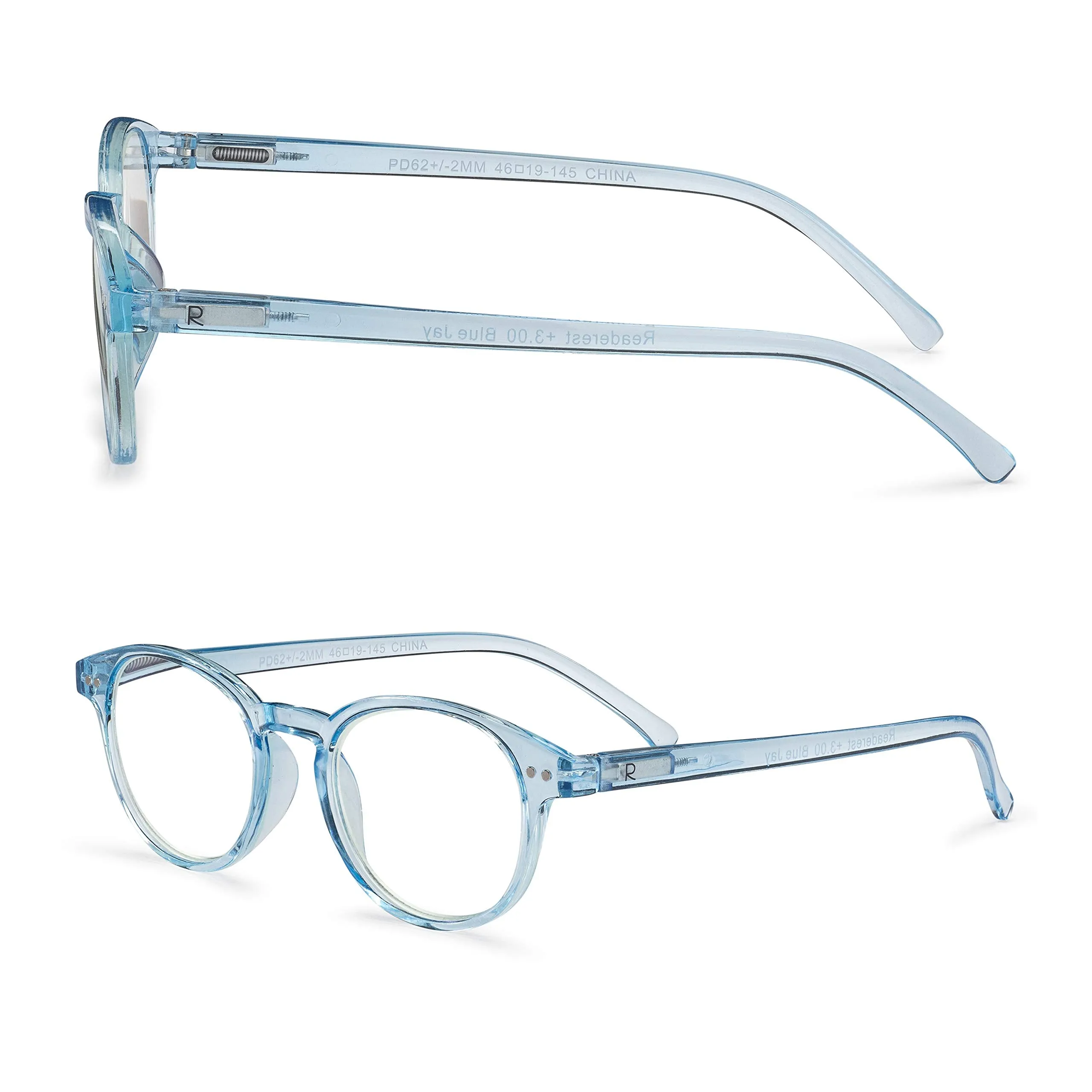 Round-Blue-Light-Blocking-Reading-Glasses-Light-Blue-0-25-Magnification-Computer-Glasses