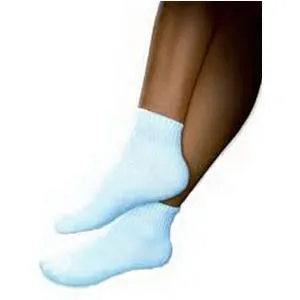 SensiFoot Crew Length Mild Compression Diabetic Sock Large, White