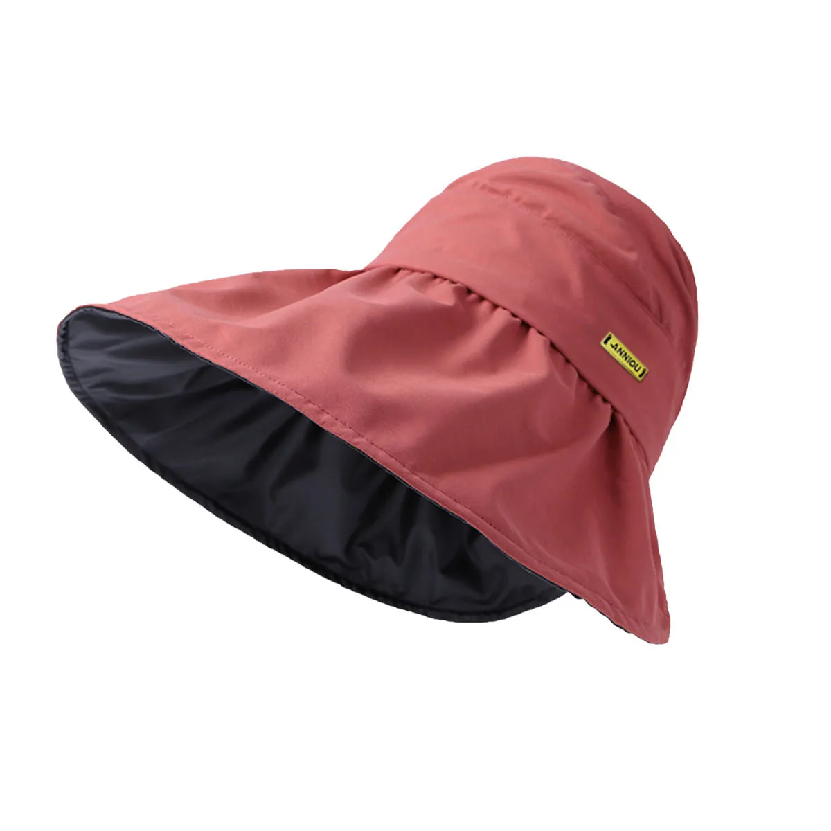 Sidiou Group UPF50  Vinyl Sun Protection Empty Top Hat Women's New Summer Anti-UV Sun Hat Outdoor Big Brim Face Sun Hat