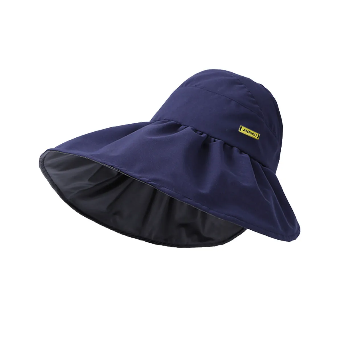 Sidiou Group UPF50  Vinyl Sun Protection Empty Top Hat Women's New Summer Anti-UV Sun Hat Outdoor Big Brim Face Sun Hat