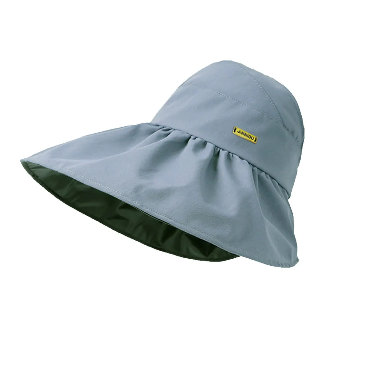 Sidiou Group UPF50  Vinyl Sun Protection Empty Top Hat Women's New Summer Anti-UV Sun Hat Outdoor Big Brim Face Sun Hat