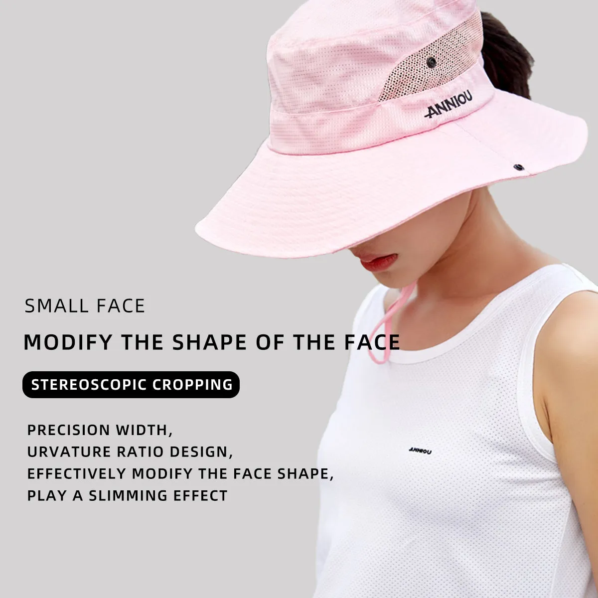 Sidiou Group Women UPF50  UV Protection Summer Mesh Bucket Hat Foldable Wide Brim Sun Hat Fishing Hat