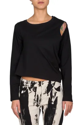 Slashed Shoulder Blouse