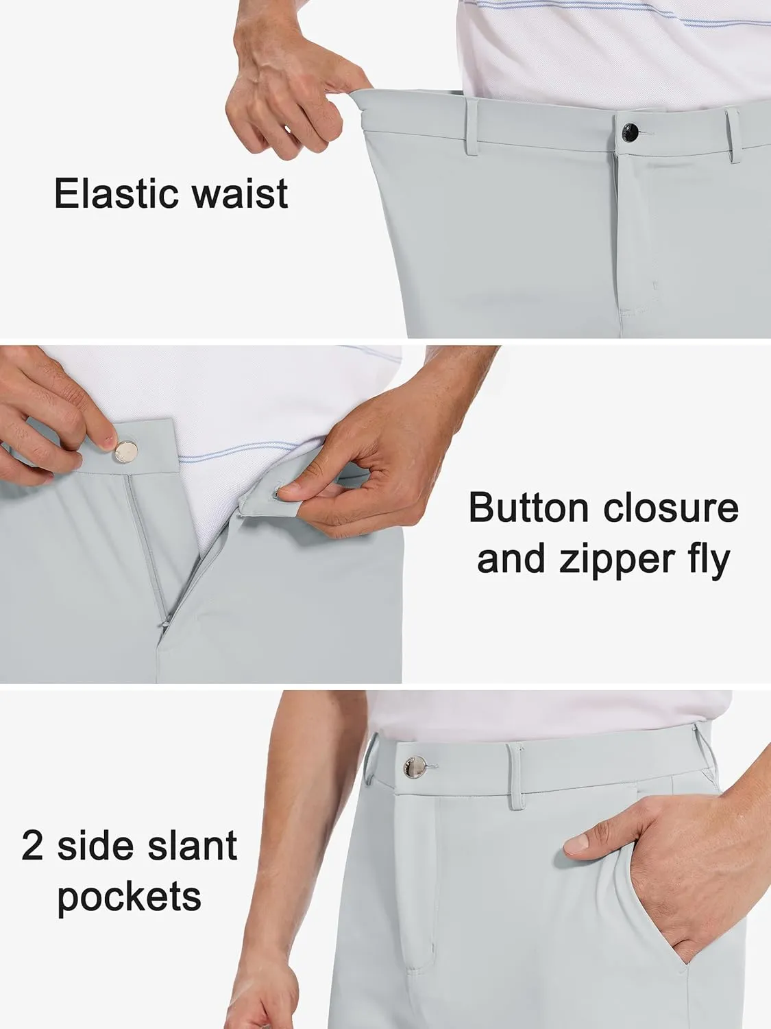 Tapata Men's 29/30/32/34 Inseam 4-Way Stretch Golf Joggers Slim Fit Regular Tall Athletic Sweatpants Casual Dress Pants