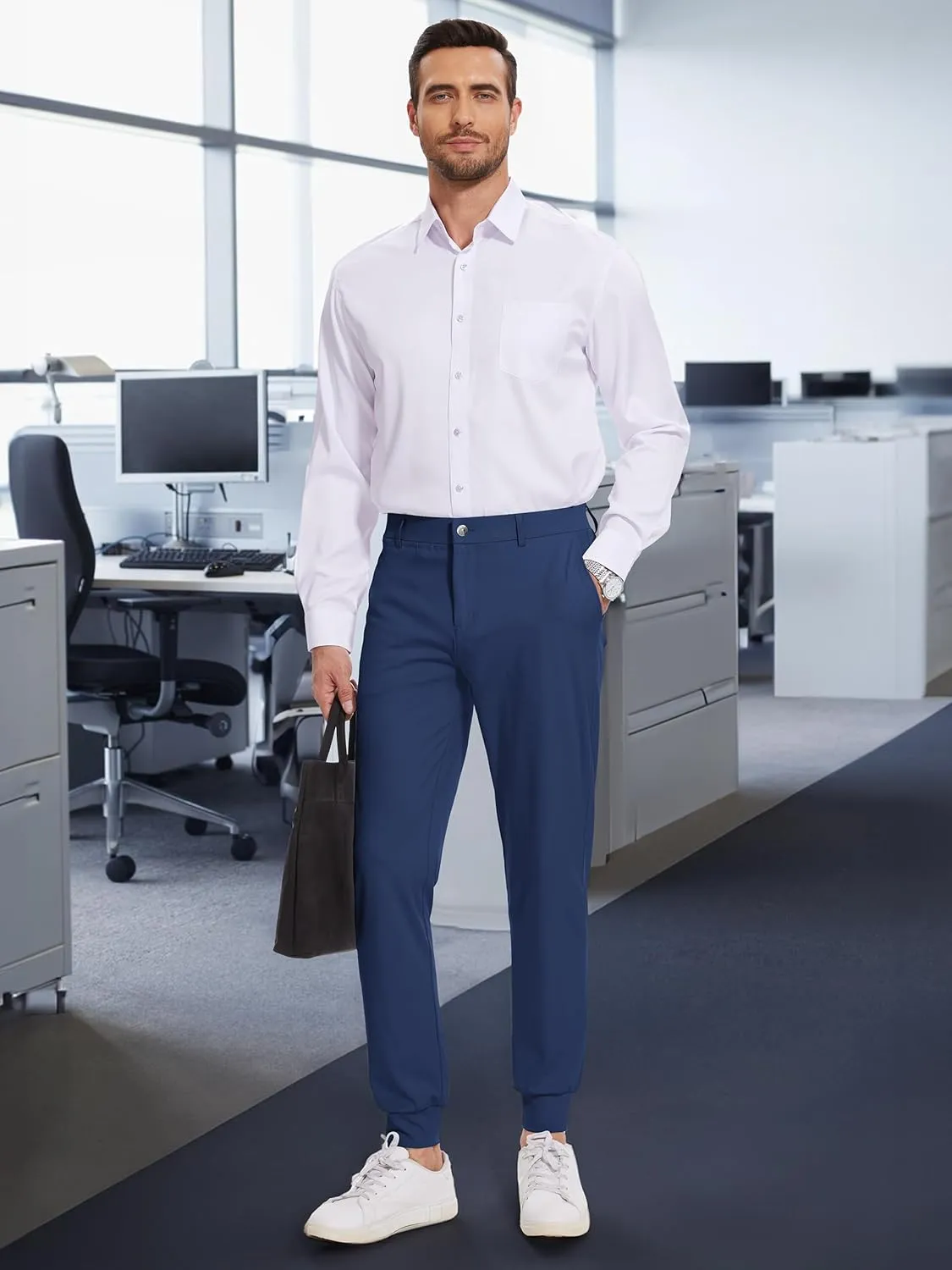 Tapata Men's 29/30/32/34 Inseam 4-Way Stretch Golf Joggers Slim Fit Regular Tall Athletic Sweatpants Casual Dress Pants