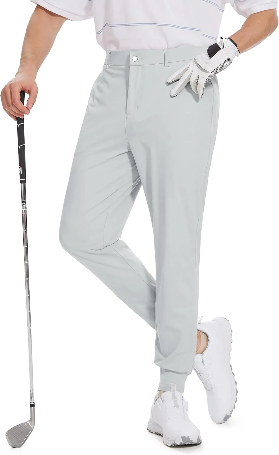 Tapata Men's 29/30/32/34 Inseam 4-Way Stretch Golf Joggers Slim Fit Regular Tall Athletic Sweatpants Casual Dress Pants