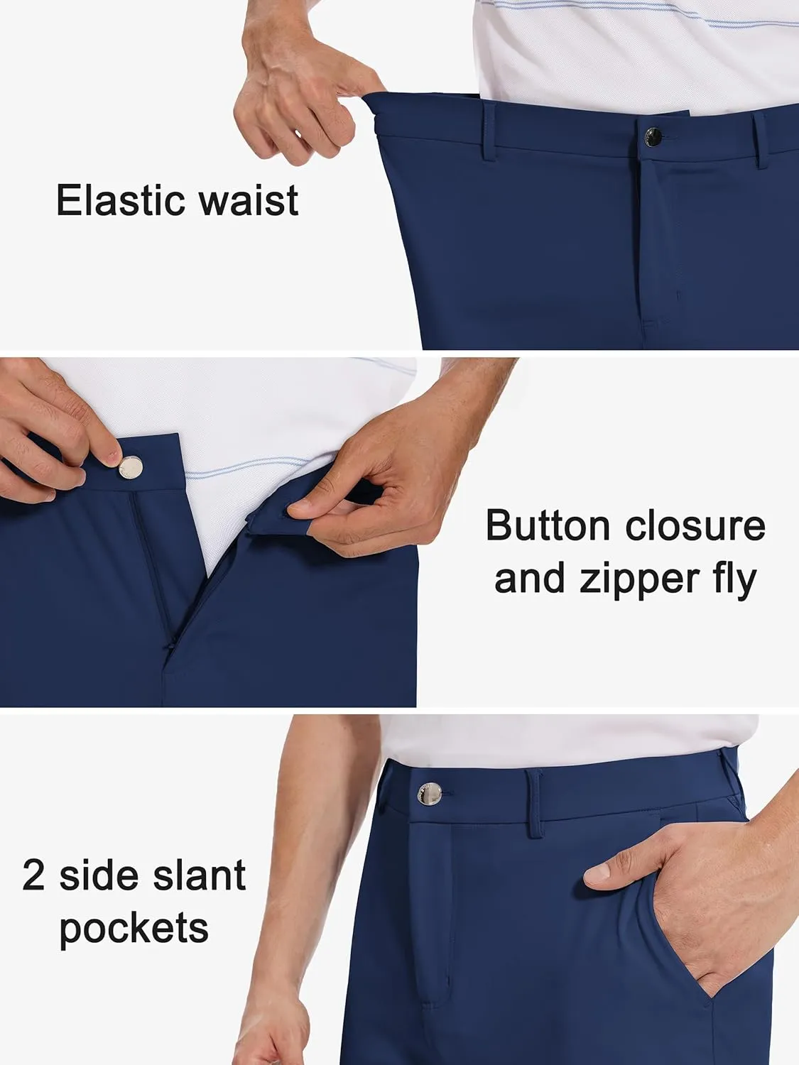Tapata Men's 29/30/32/34 Inseam 4-Way Stretch Golf Joggers Slim Fit Regular Tall Athletic Sweatpants Casual Dress Pants