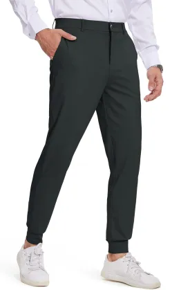 Tapata Men's Regular 29 Inseam 4-Way Stretch Golf Joggers Slim Fit Regular Tall Athletic Sweatpants Casual Dress Pants, Black, XXL