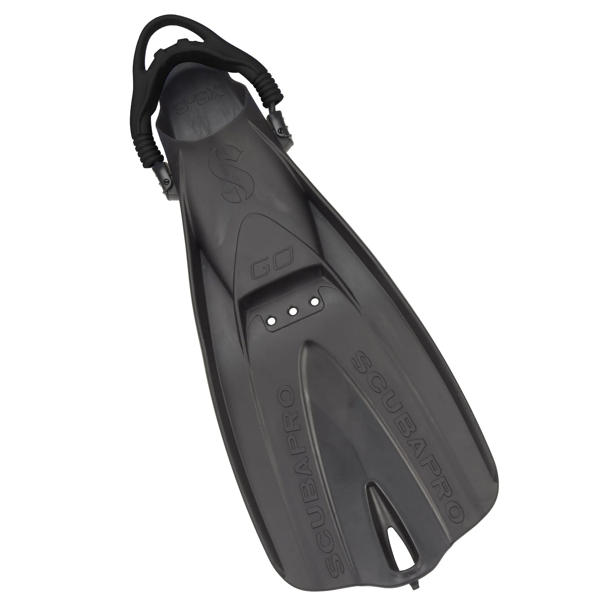 Used ScubaPro Go Travel Dive Fins - Black, Size 2XS