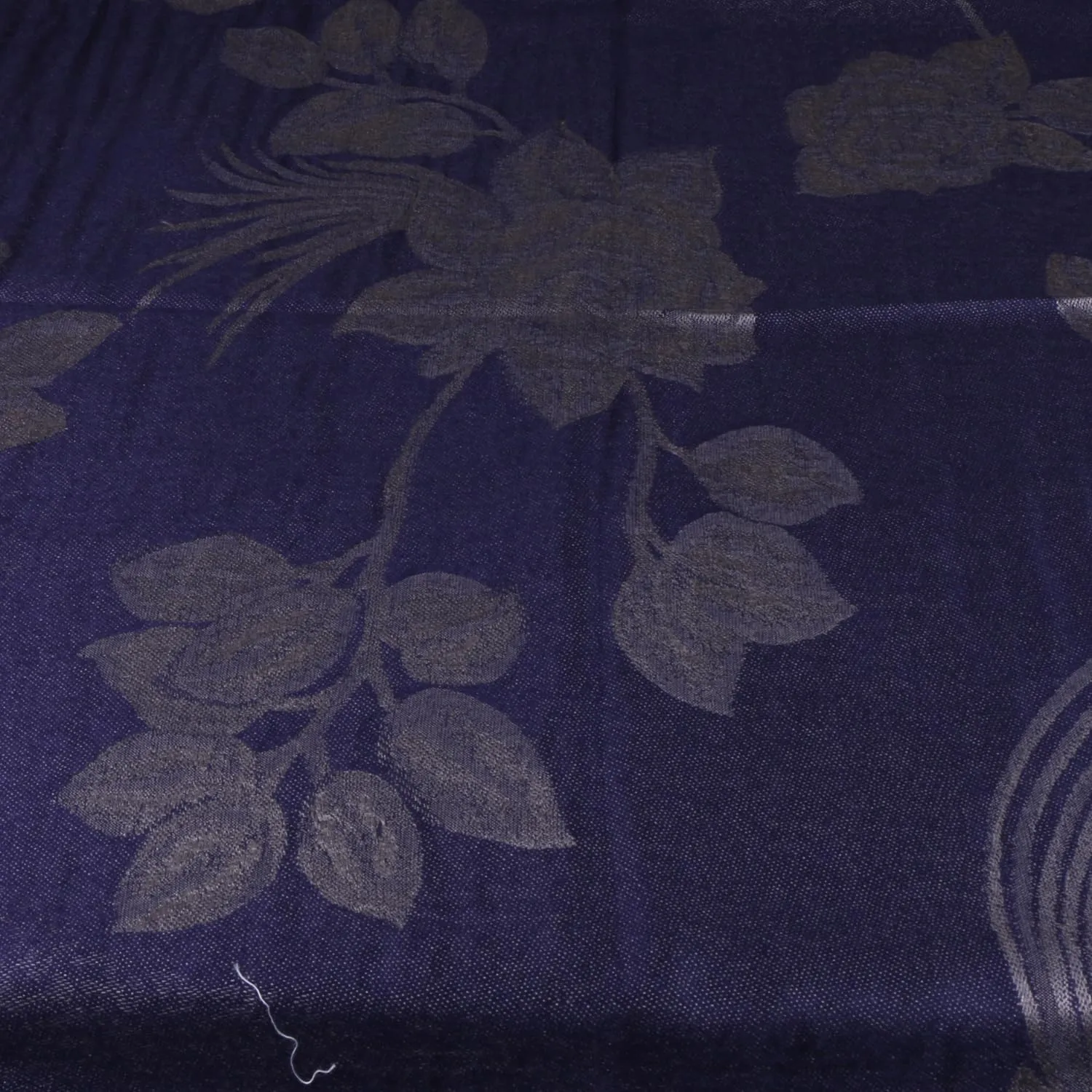 Women Soft Silky Pashmina Reversible Floral Rose Shawl Wrap Scarf w/Fringes