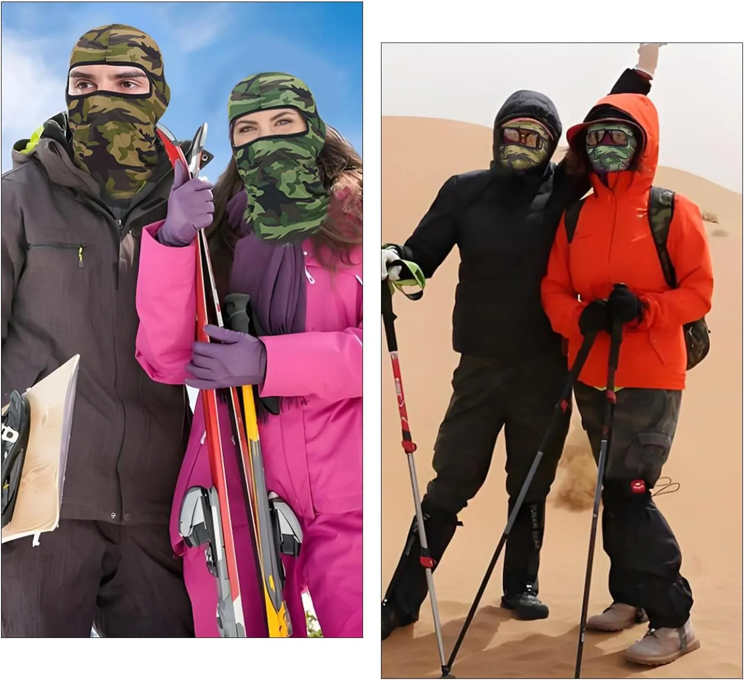 Xeoxarel 6 Pack Balaclava Ski Mask for Men/Women, Full Face Cover