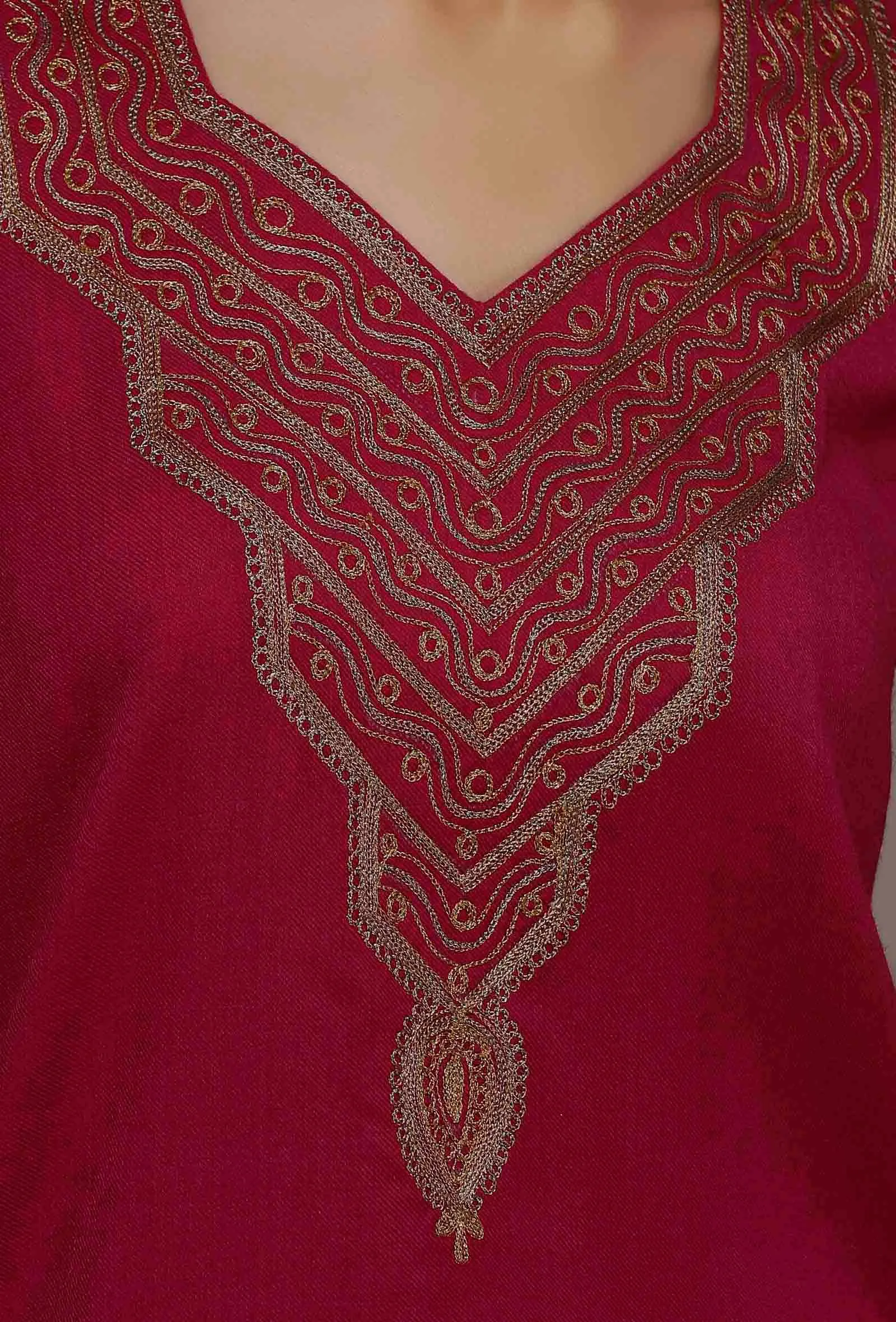 Ziya Magenta Straight Woollen Kurta